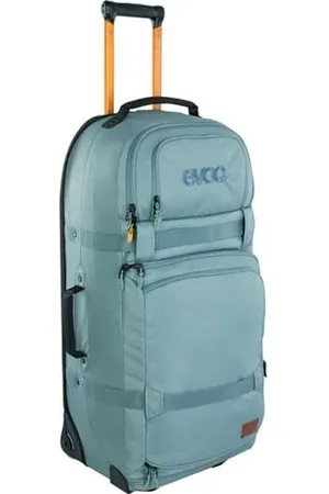 Evoc WORLD TRAVELLER 125l borsa da viaggio trolley (manico telescopico estensibile, ruote di pattino intercambiabili e scorrevoli, stabile costruzione del fondo in EVA, extra leggero), acciaio