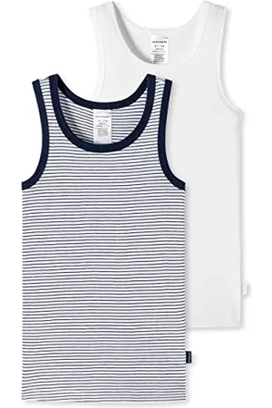 Schiesser Jungen Unterhemden Tanktops 2 Pack Intimo, , 140 (Pacco da 2) Bambini e Ragazzi