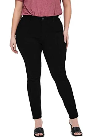 ONLY Carhuba HW Skinny Jeggings Black Dnmnoos Jeans, , 46W x 32L Donna