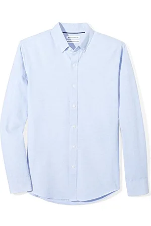Amazon Camicia Oxford a Maniche Lunghe Slim Uomo, , L