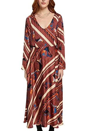 ESPRIT 092eo1e318 Vestito, 808/terracotta 4, 44 Donna