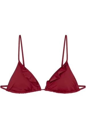 Women secret Top Bikini Triangular Volantes Rojo Reggiseno, , 85B Donna