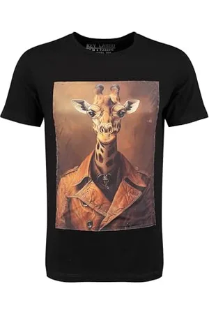 Key Largo Klsmart Giraffe Round T-Shirt, (1100), XL Uomo