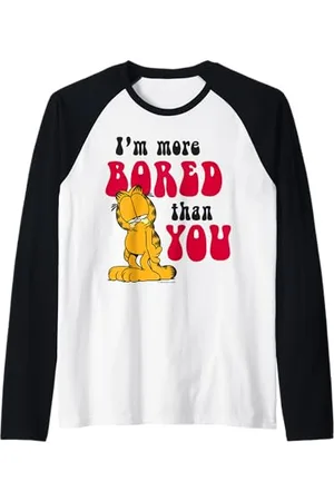 Garfield Sono più annoiato di te Maglia con Maniche Raglan