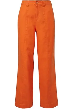QS by s.Oliver 2146090 Pantaloni in Lino, Gamba Larga, , 48 Donna