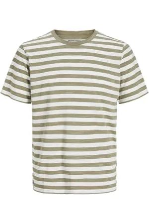 JACK & JONES Jorvarenna Stripe Tee SS Crew Neck, , L Uomo