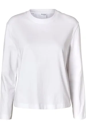 SELECTED Slfessential LS Boxy Tee Noos Maglietta a Maniche Lunghe, , L Donna