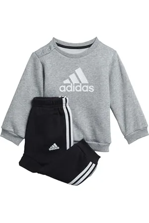 adidas Badge of Sport Set Sportivo, Medium Grey Heather/White, 0 Mesi Bimbi