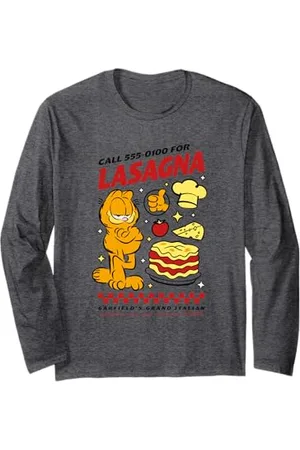 Garfield Gatto con le lasagne Maglia a Manica