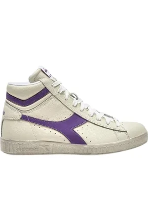 Diadora Game L High Waxed, Scarpe da Ginnastica Unisex-Adulto, White/Violet Berry (C6210), 47 EU