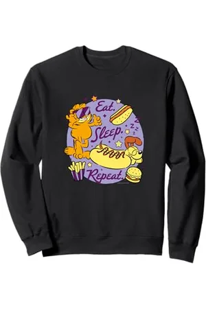Garfield Mangiare dormire ripetere Katze Felpa