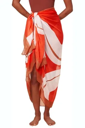 Triumph Donna Beach MyWear Pareo pt, Swimwear Cover up, Orange - Light Combination, Taglia Unica