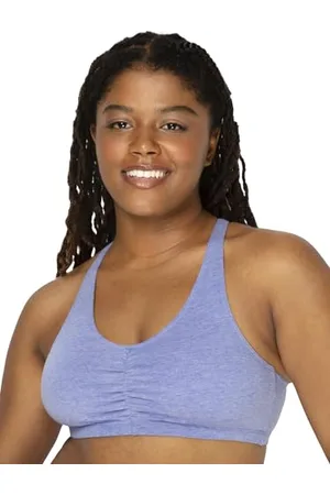Fruit Of The Loom Reggiseno Sportivo da Donna, Regolabile, Arricciato sul Davanti, Incrociato Dietro, Confezione Multipla, 8