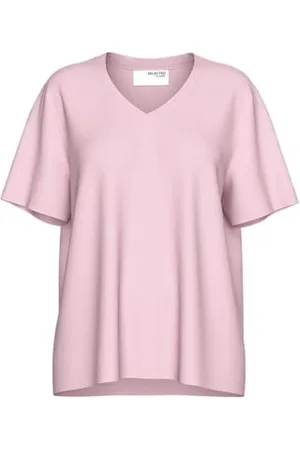 SELECTED Slfessential SS V-Neck Tee Noos, , L Donna