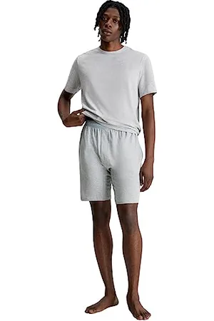 Calvin Klein Set Pigiama Uomo Corto, (Grey Heather), XL