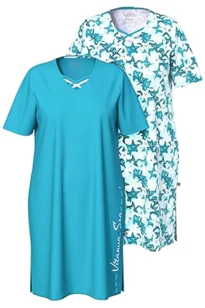 Ulla Popken 2 PCS 2 Pezzi Bigshirts, Starfish, , 58-60 Donna