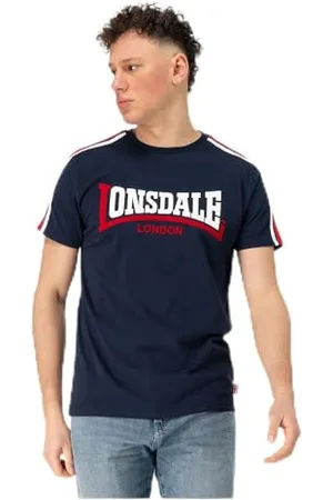 Lonsdale London Merryn T-Shirt, Navy/White/Red, s Male-Adulto
