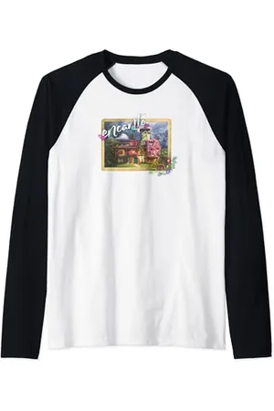 Disney Encanto Floral Home Postcard Logo Maglia con Maniche Raglan