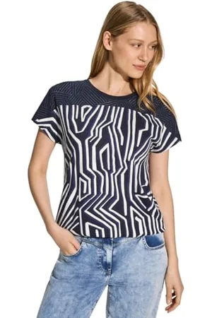 CECIL B321783 Maglietta Burn-out con Stampa, , S Donna