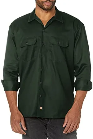 Dickies Camicia a maniche lunghe uomo, (Hunter Green), XXL