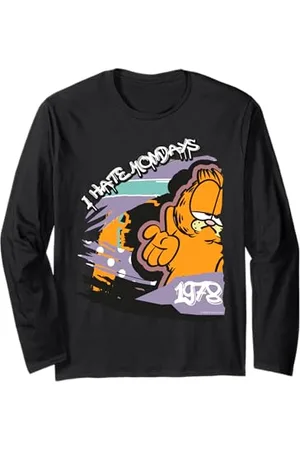 Garfield Odio il lunedì Streetwear Maglia a Manica