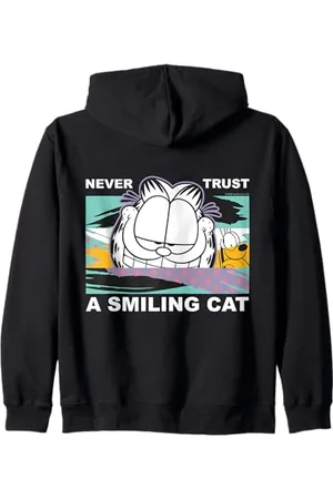 Garfield Mai fidarsi di un gatto sorridente Felpa con Cappuccio