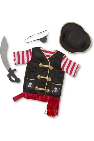 Melissa & Doug Costume da Pirata, Costumi per Bambino o Bambina di Halloween o Carnevale, Gioco di finzione e di ruolo, 3+ Anni
