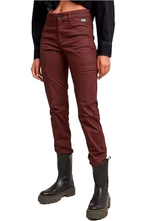 G-Star Donna Skinny Cargo Pants 2.0, (dk port red D25311-D715-9823), 27W / 30L