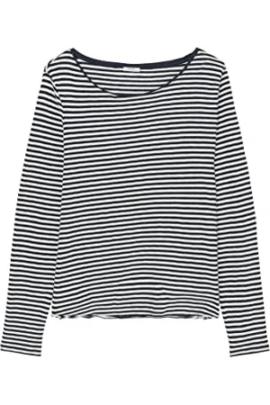 Marc O’ Polo Marc OߴPolo Denim Donna Maglietta a Maniche Lunghe in Cotone bio a Righe, (Multi/Scandinavian Blue), L