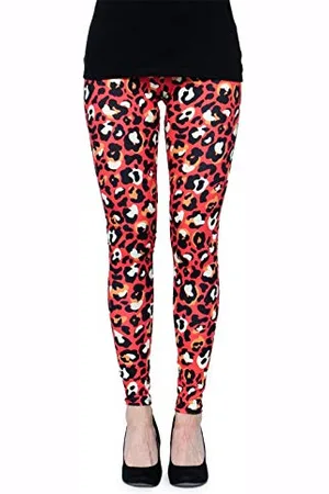 cosey Leggings Colorati Stampati (Taglia Unica) - Design Modello Leopardo 9