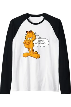 Garfield Odio il lunedì Maglia con Maniche Raglan