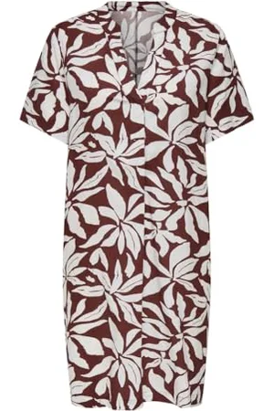 ONLY Onlsusi Life SS V-Neck Tunic Dress Wnn, , L Donna
