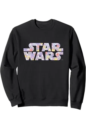 STAR WARS Iconic Spring Flowers Pastel Colors Big Chest Logo Felpa