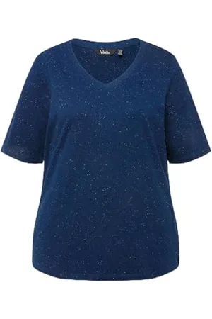 Ulla Popken Maglietta, Nubs, Scollo a V, Mezze Maniche, , 52-54 Donna
