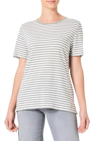Armor.lux Armor Lux T-Shirt Rayé À Manches Courtes Rond en Coton et Lin Femme, , XL Donna