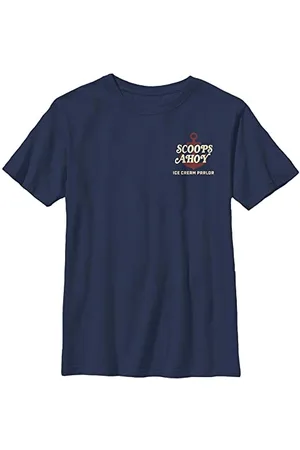 Stranger Things Ahoy-Maglietta a Maniche Corte T-Shirt, , Taglia Unica Unisex-Bambini e Ragazzi