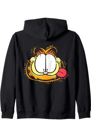 Garfield Personaggio faccia di gatto Felpa con Cappuccio