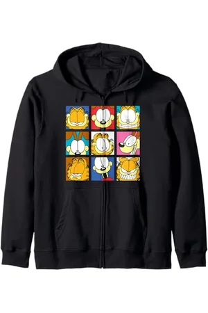 Garfield Odie All Faces Classic Felpa con Cappuccio