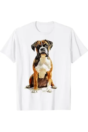 DogtastiQ Boxer con illustrazione di cane Maglietta