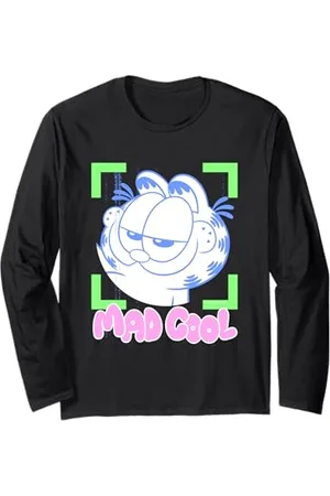 Garfield Gatto pazzo retrò Maglia a Manica