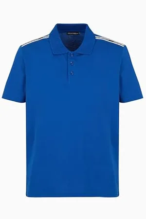 Emporio Armani Logo Tape Polo Beachwear Uomo, , XXL