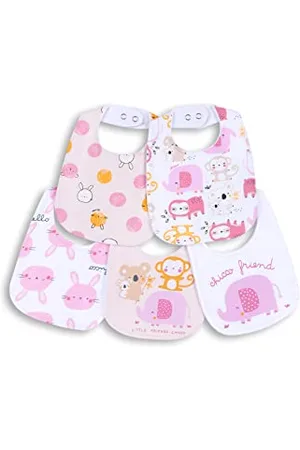 chicco Set bavaglie in morbido cotone, Bavaglie Unisex 0-24, , taglia unica (pacco da 5)
