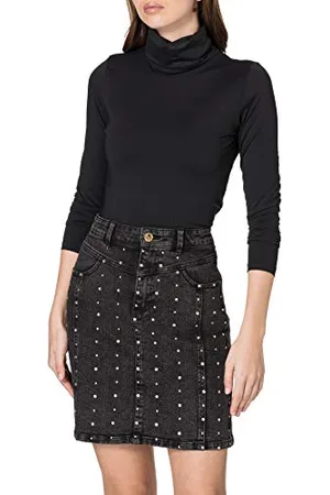 ONLY Onlwild Life HW Stud DNM-Gonna, Grigio Denim, L Donna