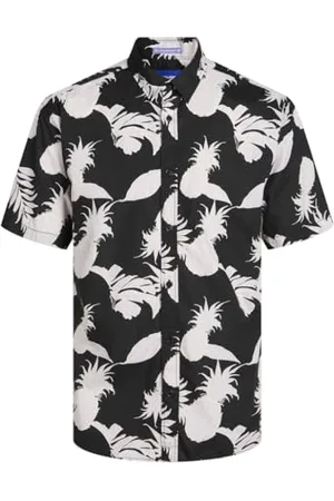 JACK&JONES JUNIOR Jorjoshua Aruba AOP Shirt SS Jnr Camicia a Maniche Corte, , 128 cm Bambini e Ragazzi