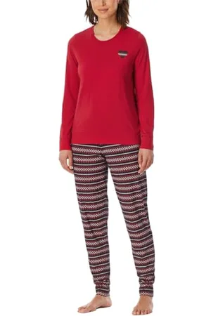 Schiesser Pigiama Lungo con Polsini in Cotone-Nightwear Set, , 52 Donna