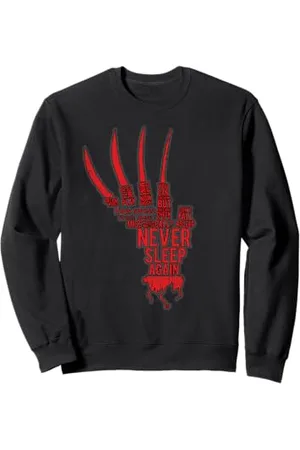 A Nightmare On Elm Street Freddy Krueger Never Sleep - Film spaventoso Claw Typo Horror Art Felpa