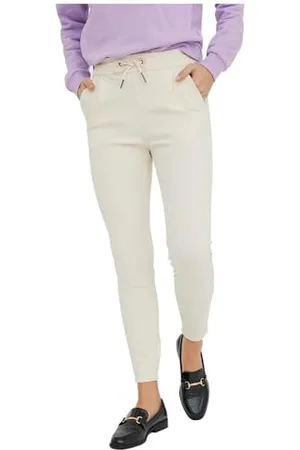 VERO MODA Pantaloni in Tessuto Pantaloni Business Eleganti in Stretch Pantaloni Comodi con Coulisse VMEVA, Colore: , Taglia:L / 32L, Lunghezza della Gamba:L32