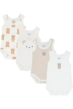 chicco Body Neonato e Neonata, Set di 3 Body Senza Maniche, in 100% Cotone, con Comoda Apertura, Abbigliamento Neonato 0-3 Mesi, Idee Regalo Nascita, , 3 Mesi