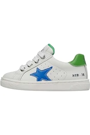 Naturino PINN Zip. Calf White-Oltremare-Green, Scarpe da Bambini, , 30 EU