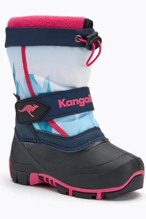 KangaROOS Kanga-Bean IV, Stivali da Neve, Dk Navy/Daisy Pink, 34 EU